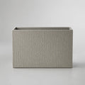 Corbeille rectangulaire en acier galvanisé, 80 × 30 × 50 cm, beige gris