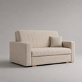 Canapé 2 places avec housse en polyester et rembourrage en mousse, crème, 150 × 85 × 86 cm