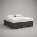 Kit à ressorts 160 × 200 cm avec matelas à ressorts de poche et housse en gris foncé et blanc