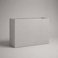Corbeille rectangulaire en oxyde de magnésium renforcé de fibre de verre, blanc, 80 × 30 × 60 cm